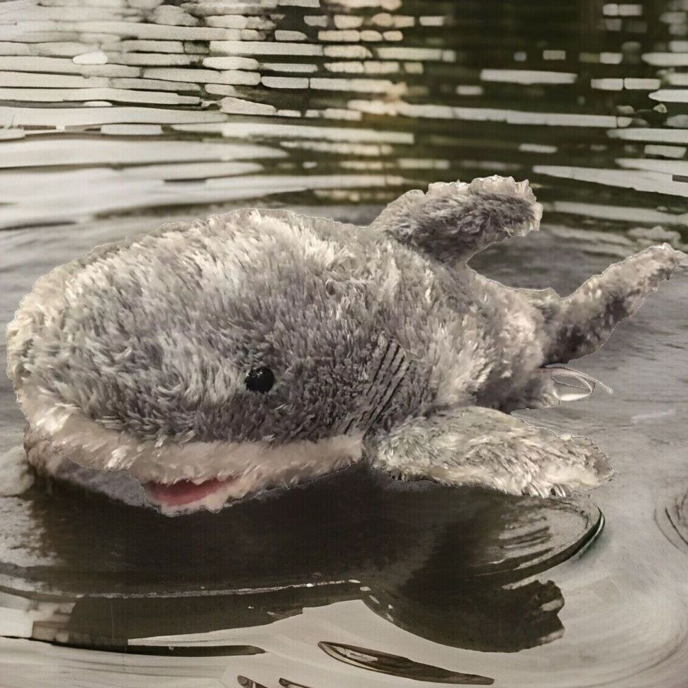 Aurora World Gray Shark Plush Stuffed Animal Samuel 8" Mini Flopsie Toy Fuzzy